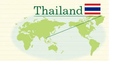 世界地図　Thailand