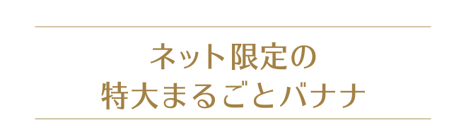 ネット限定の特大まるごとバナナ