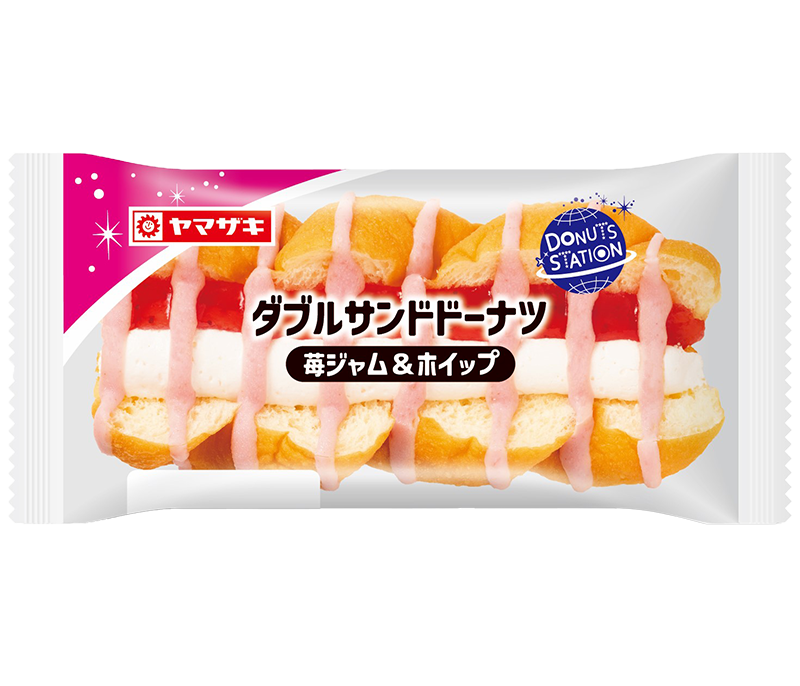 ダブルサンドドーナツ（苺ジャム＆ホイップ）