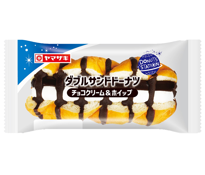 ダブルサンドドーナツ（チョコクリーム＆ホイップ）