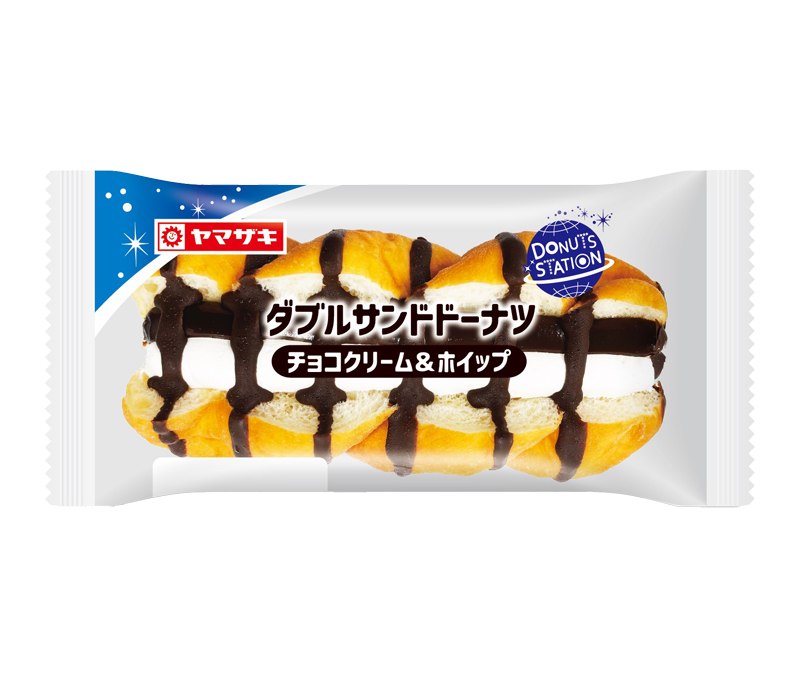 ダブルサンドドーナツ（チョコクリーム＆ホイップ）​