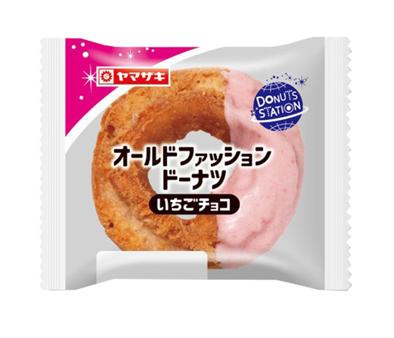 オールドファッションドーナツ（いちごチョコ）