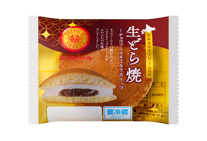 生どら焼（チョコソース＆ミルクホイップ）