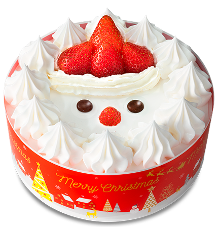 かわいいサンタのケーキ