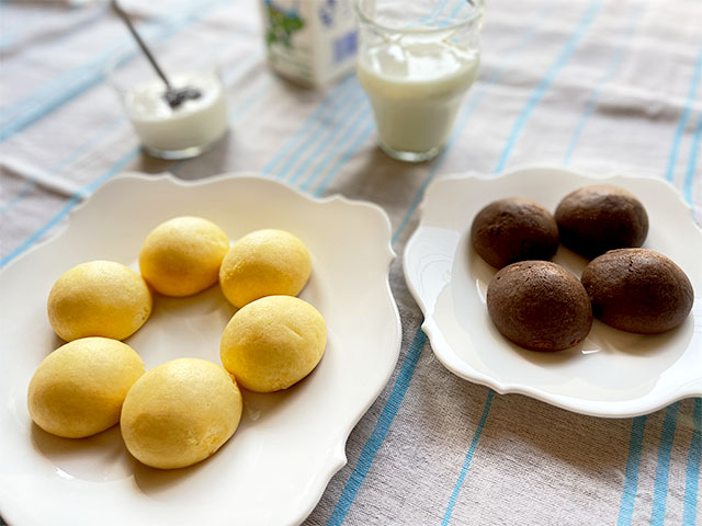 「たまごぱん」と「たまごぱん（チョコ）」