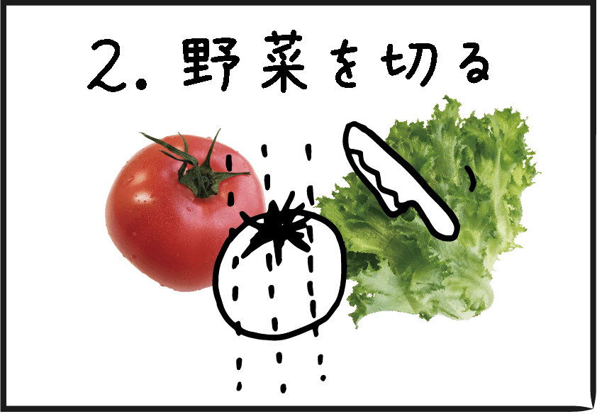 2.野菜を切る