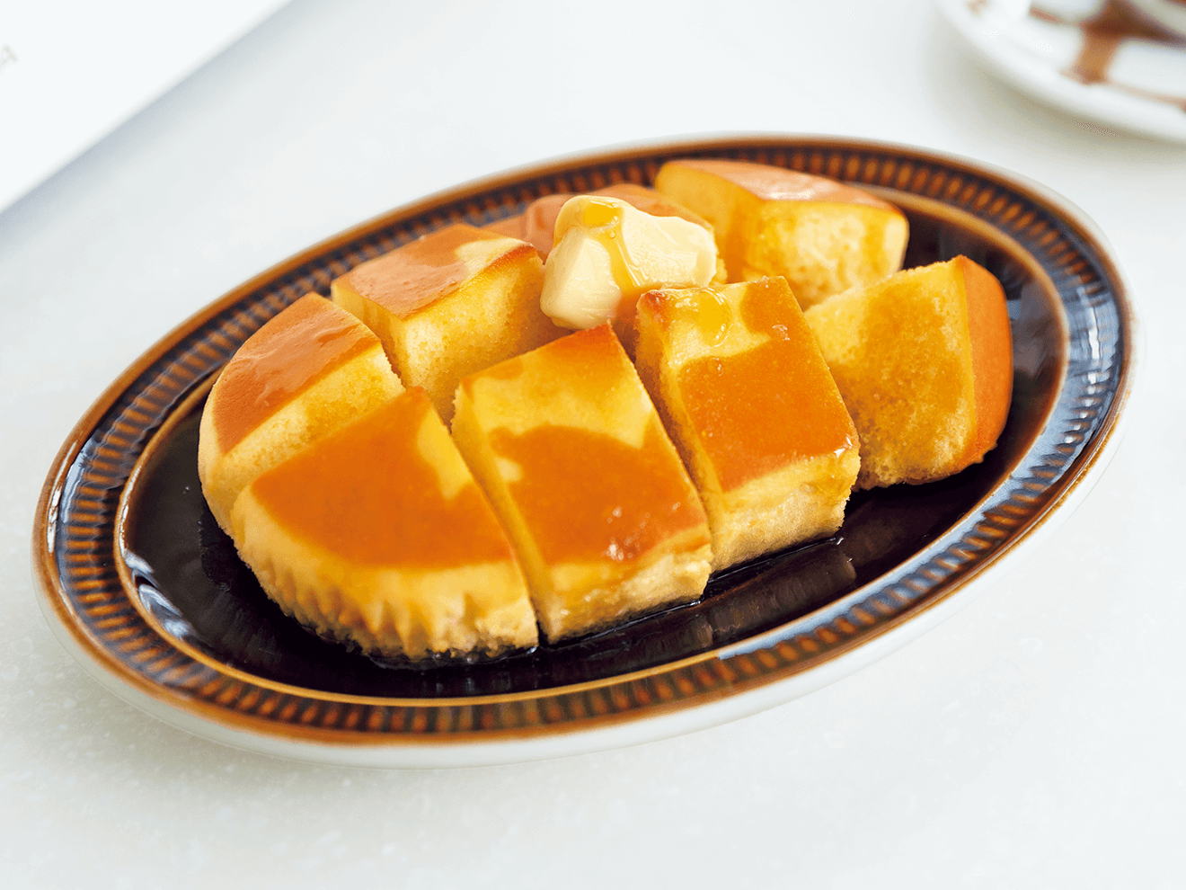 北海道チーズ蒸しケーキのパンケーキ風