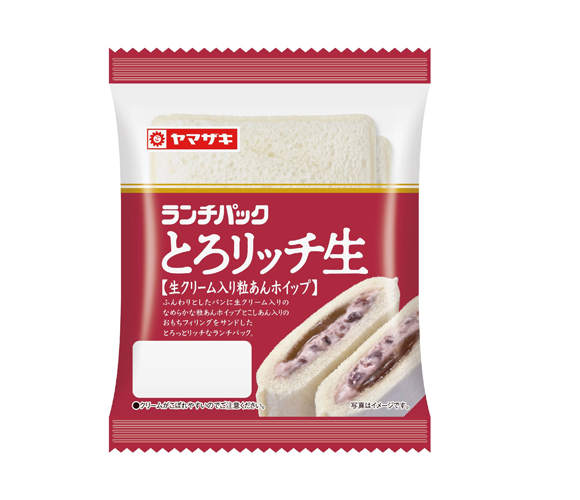 ランチパックとろリッチ生（生クリーム入り粒あんホイップ）