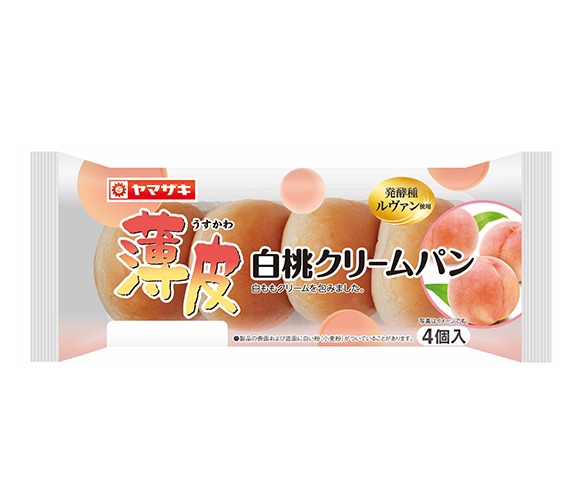 薄皮白桃クリームパン（4個入）