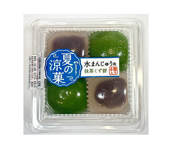 夏の涼菓　水まんじゅう・抹茶くず餅（4個入）
              