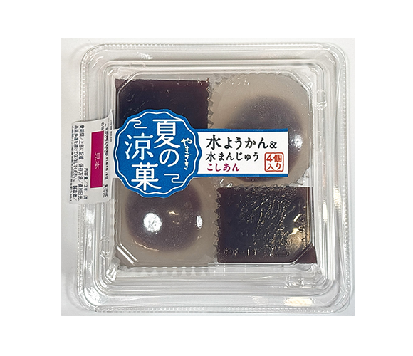 夏の涼菓　水ようかん・水まんじゅう（4個入）