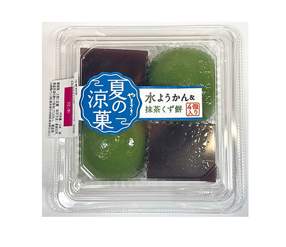 夏の涼菓　水ようかん・抹茶くず餅（4個入）