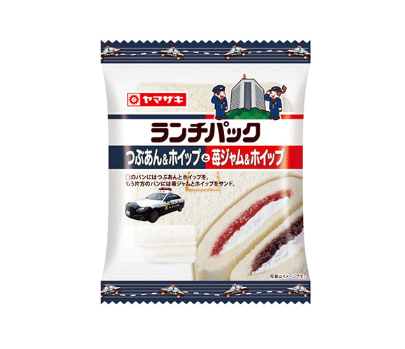 ランチパック(つぶあん＆ホイップと苺ジャム＆ホイップ)