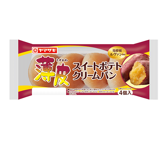 薄皮スイートポテトクリームパン（4個入）