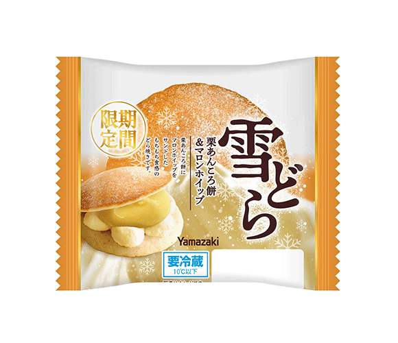 雪どら（栗あんころ餅＆マロンホイップ）