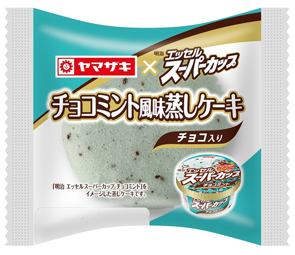 エッセルスーパーカップチョコミント風味蒸しケーキ