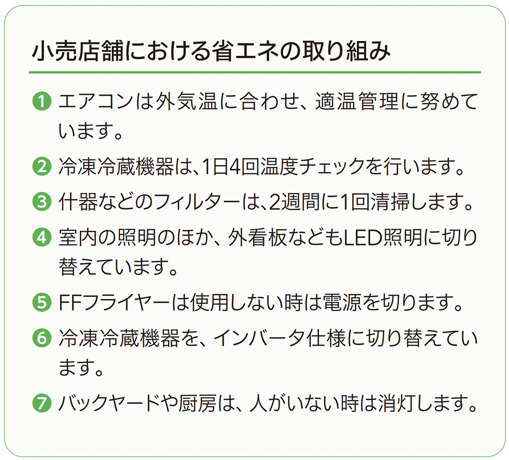省エネの取り組み