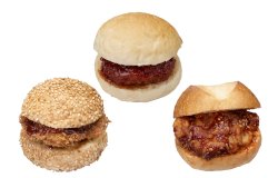 ミニバーガー(鹿児島県産黒豚メンチカツ・ヒレカツ・ヤンニョムチキン)