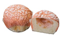桃クリームパン