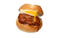 とろーり半熟たまごのつくねバーガー