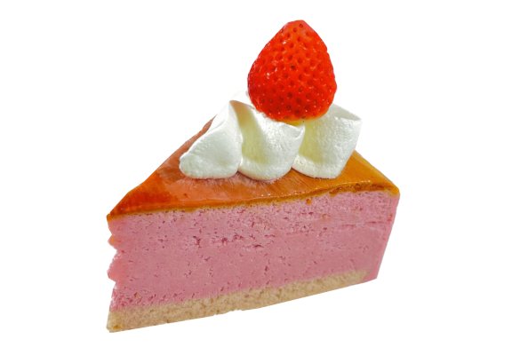 苺のスフレチーズケーキ