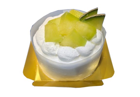 メロンのミニデコレーションケーキ