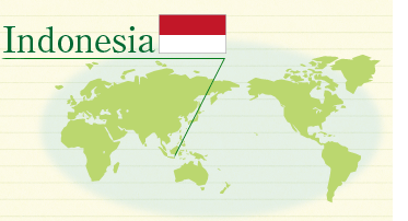 世界地図　Indonesia